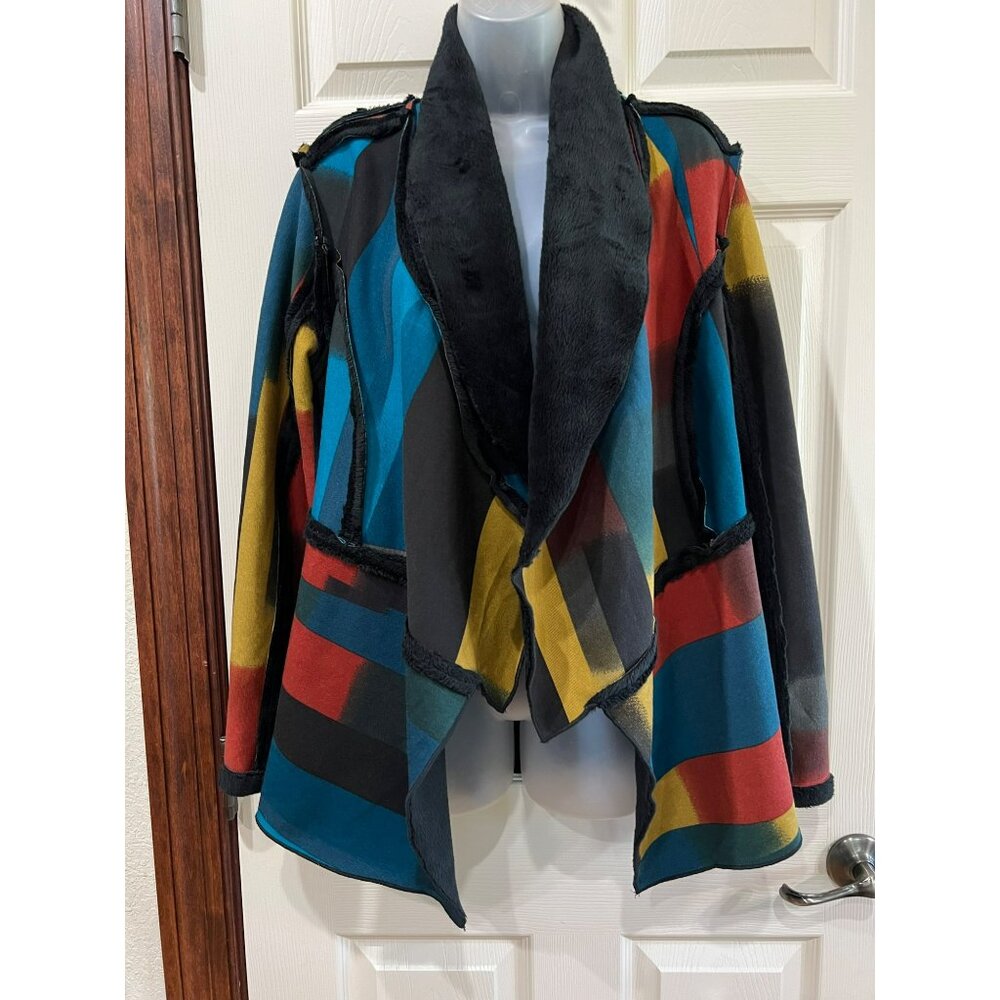 Adore Multicolor Patchwork Open Front Jacket With… - image 6
